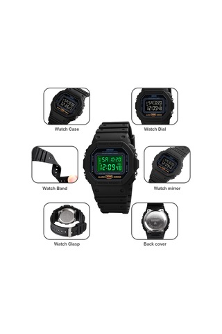 Dofolink Skmeı Erkek Spor Saati 50m Su Geçirmez - Alarm, Kronometre, Geri Sayım, Saat Vuruşu Ve Gece Aydınlatması Özellikli Mavi Dijital Saat