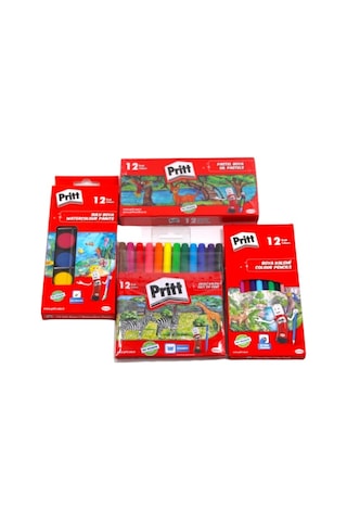 Kırtasiye Ofisi Pritt İlkokul 4 Parça Boya Seti