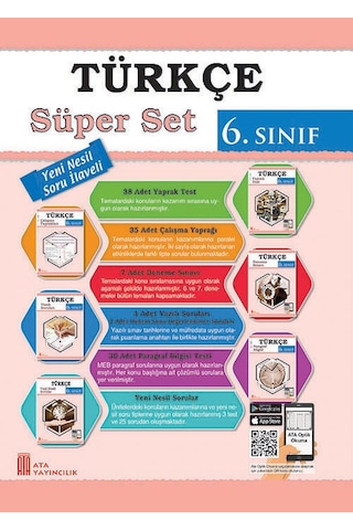 Ata 6.sınıf Yeni Nesil Sorularla Ben Korkmam Türkçe + Süper Set
