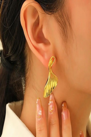 Demokan Kadın Küpe Büküm Detay Küpe 001