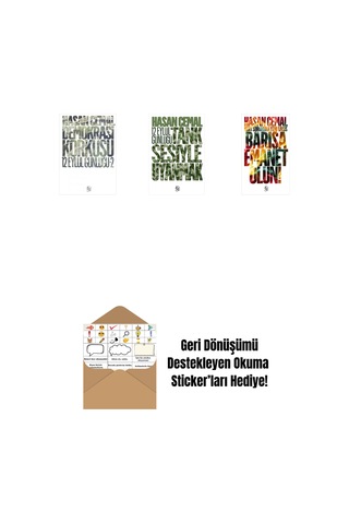 Demokrasi Korkusu + Tank Sesiyle Uyanmak + Barışa Emanet Olun + Okuma Sticker'ları