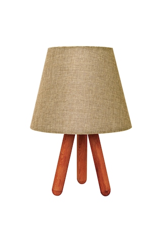 Tripod Abajur Masa Lambası Kilim Kahverengi