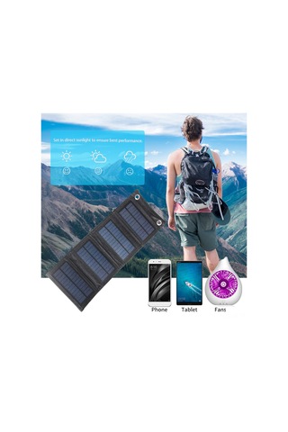 6w 5v Katlanabilir Güneş Şarj Cihazı Usb Portlu Taşınabilir Güneş Paneli Su Geçirmez Kompakt Güneş Enerjisi Telefon Şarj Cihazı Tablet Dizüstü Bilgisayar Cep Telefonları Kamp Dağ Yürüyüşü Seyahat İçin