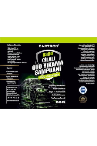 Cartron Nano Cilalı Oto Yıkama Şampuanı 1000ml
