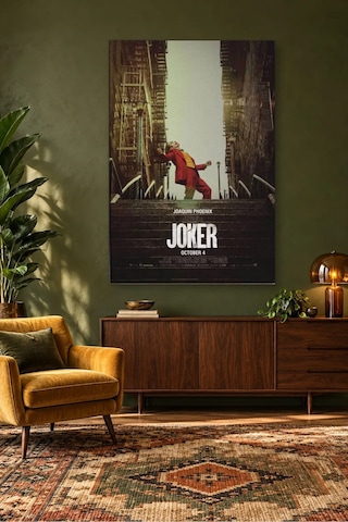 Fida Merdivenlerde Dans Eden Joker Film Afişi Canvas Tablo Çok Renkli