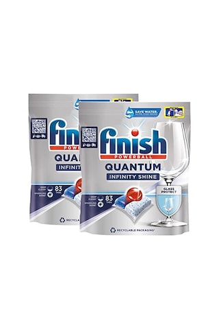 Quantum Infinity Shine 166 Kapsül Bulaşık Makinesi Deterjanı Tableti 83x2