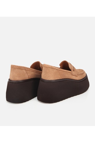 Hotiç Kadın Süet Deri Taba Dolgu Topuklu Günlük Loafer 01ayh315720a340 01ayh315720a340 Taba