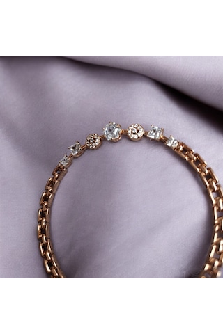 Xuping Taşlı Rose Gold Çelik Bileklik Altın