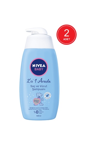 Nivea Baby 2'si 1 Arada Saç ve Vücut Bebek Şampuanı 2 x 500 ML
