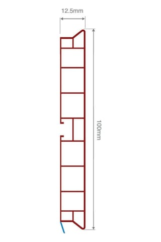 Pvc Baza Profili High Gloss 100 Mm Beyaz 1 Boy 3,66 Metre
