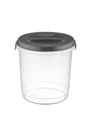 2 Li Set Un Makarna Bakliyat Saklama Kabı Şeffaf Saklama Kutusu 2x 6 Lt Gri