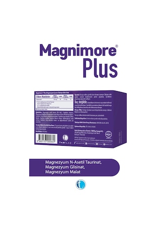 Magnimore Plus 60 Magnezyum Içeren Takviye Edici Gıda