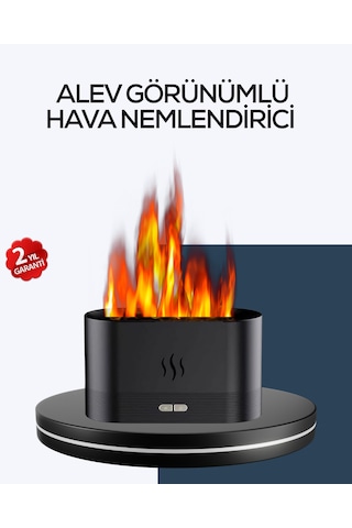 Aromatik Oda Kokusu Difüzörü Alev Tasarımlı Led Işıklı Nemlendirici Diğer