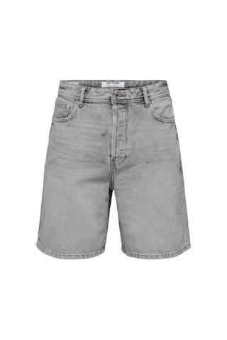 Only & Sons Erkek Onsfade Rahat Kalıp Jean Şort 22033157 Gri Gri