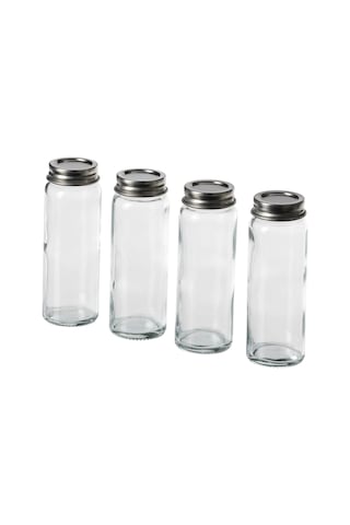 Ikea Cıtronhaj Baharatlık Seti 4 Parça 100 Ml 12 X 4 Cm Gümüş Şeffaf Gümüş - Şeffaf