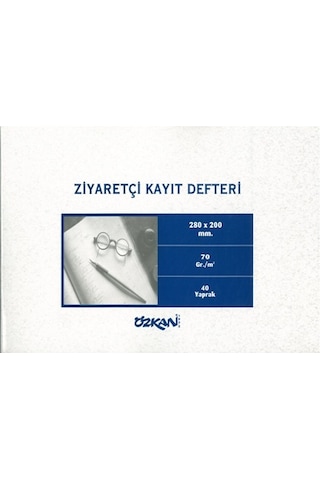 Ziyaretçi Kayıt Defteri 40 Yap. Karton Kapak Özkan