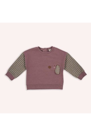 Panço Kız Çocuk Bebe Yakalı T-shirt Gül Kurusu 2421gb05009-4974 001