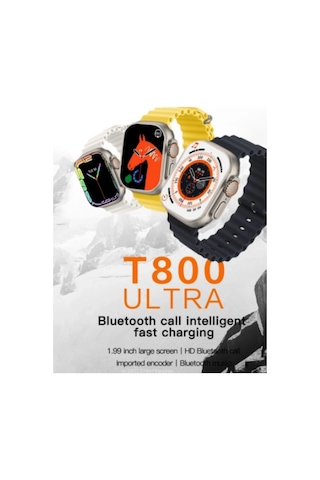 T800 Ultra 45 MM Çift Kordonlu Akıllı Saat (İthalatçı Garantili)