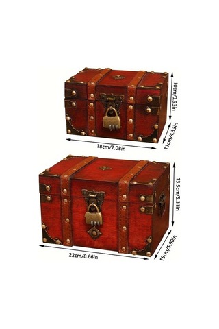 Parolalı Kilitli 1 Adet Retro El Yapımı Ahşap Saklama Kutusu, Parolalı Kilitli Zarif Yüksek Kaliteli Avrupa Tarzı Ev Saklama Kutusu. Diğer