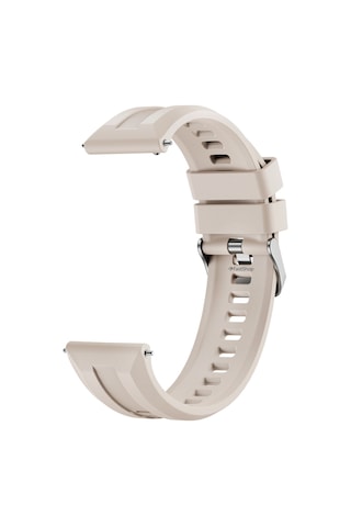 Huawei Watch Gt3 / Gt4 / Gt5 / Gt5 Pro / Gt6 / Gt6 Pro 46mm Uyumlu Metal Tokalı Spor Silikon Kordon