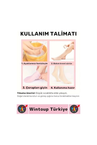 Kadın Ayak Bakım Güzelleştirici Sızdırmaz Yumuşak Elastik Silikon Jel Ayak Nemlendirici Çorap 2 Çift