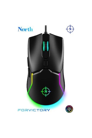 North Air Black Rgb Kablolu Profesyonel Oyuncu Mouse Diğer