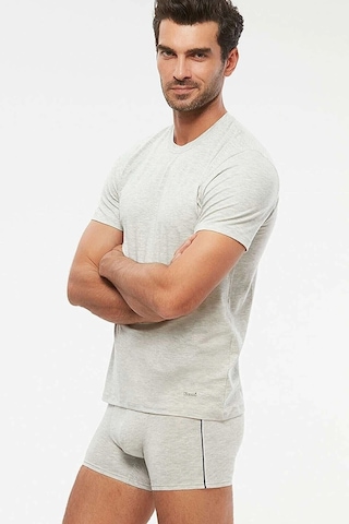 Kom Erkek, Gri, James 2'li T-shirt Atlet