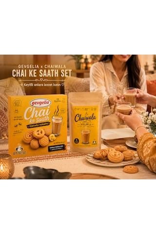 Bharat Chaı Ke Saath Kurabiye Ve Masala Chaı Premıx Seti. 140 Gr Premıx Chaı Ve 200gr Chaı Kurabiyesi