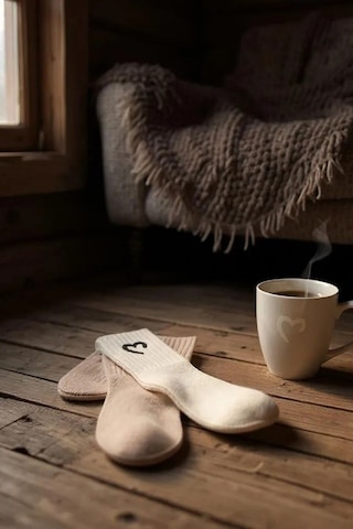 Kadın 5 Çift Premium Yüksek Pamuklu Yeni Kalp Desenli Casual Çorap Çok Renkli ASORTİ