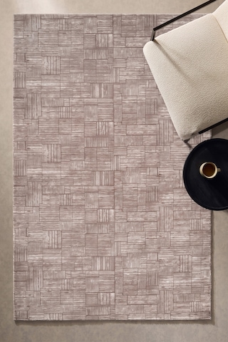 Villadia Home Textile Modern Desen Emboss Baskılı Dekoratif Kaymaz Taban Yıkanabilir Halı Yolluk Elit Şık Salon Oturma Odası Mutfak Koridor Antre Yatak Odası Halısı Yolluk Vdht4056vizon Vdh4056vizon