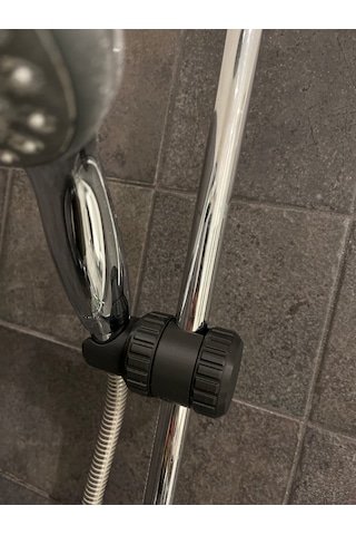 Ayarlanabilir Duş Başlığı Tutucu Universal Uyumlu Sabitleyici -duş Borusunun Çapı 2 - 3 Cm Siyah