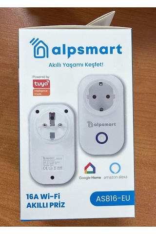 Alpsmart As 816-eu Wifi Akıllı Priz Tuya 16 Amper