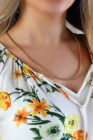 14 Ayar Altın Zincir Kalın Ezme Tilki Kuyruğu Kare Zincir Kolye 45 Cm Uzunluk 3,00 Mm Kalınlık