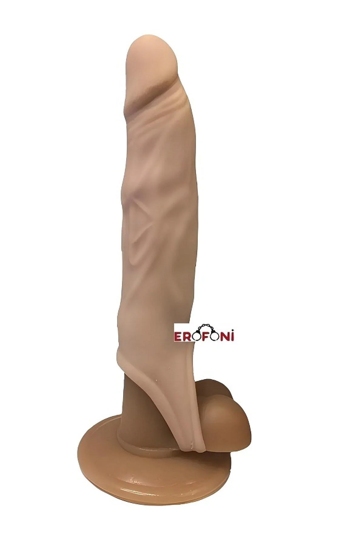 Erofoni Ucu 3 Cm Dolgulu 14 Cm Ultra Süper Realistik Kaliteli Uzatmalı Penis Kılıfı