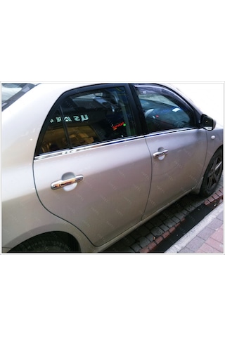 Toyota Corolla Uyumlu Krom Cam Alt Çıta 4 Kapı 4 Prç P.Çelik 2007-2013