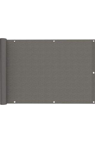 8 Metre X 75 Cm Gri Renk Polyester Balkon Demiri Brandası Su Geçirmez 1.sınıf 650g Çok Renkli