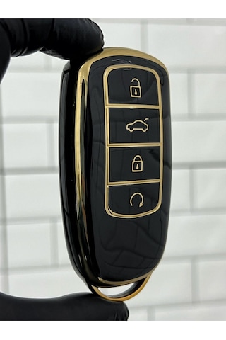 Gma Keys Lüx Chery Tiggo 8 Pro Omoda 5 Tiggo 7 Avantgarde Nano Anahtar Kılıfı Siyah Gold Renk 1.ci Kalite