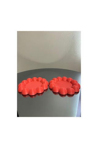 Bubble 2'li Dekoratif Tabak Sert Plastik Takı Tabağı Bardak Altlığı 56271472