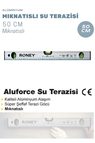 Alüminyum Mıknatıslı Su Terazisi 50 Cm, Aluforce Ro356050