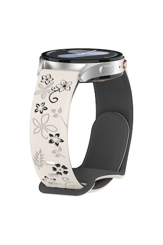 Redmi Watch 5 Active Redmi 5 Lite İle Uyumlu Floraflex Çiçek Desenli Silikon Kordon