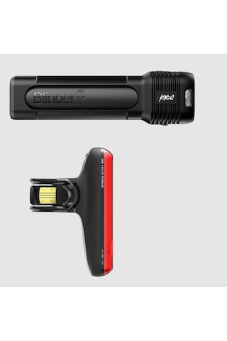 Knog Blinder Bisiklet Ön Arka Far Seti 1400 Lumen Road 150 Usb Şarjlı Siyah