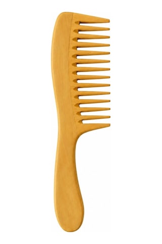 Doğal Geniş Dişli Saplı Şimşir Tarak 24 Cm Ultra Pürüzsüz Yüzey