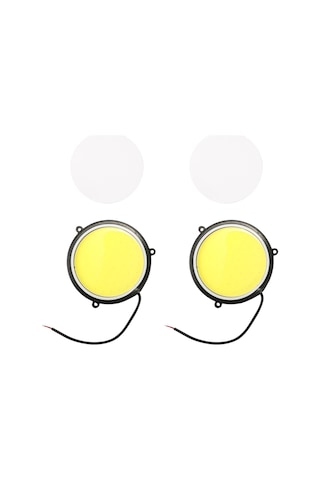 Shineyee 12v 90mm Esnek Dairesel Araç Gündüz Çalışma Lambası Beyaz Led, Ip67 Su Geçirmez, Cob Teknoloji, 2 Adet Drl