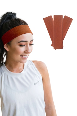 3lü Saç Bandı Pamuk Kadın Bandana Likra Spor Kafa Bandı Y.turuncu Bakır