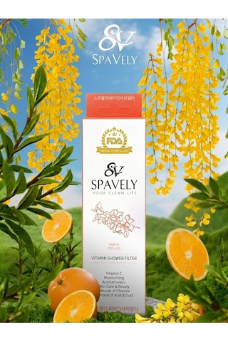 Spavely Duş Filtresi Gül Esanslı - Premium Aromaterapik Klor Ve Kireç Karşıtı, Kokulu, C Vitaminli 200 Ml Portakal