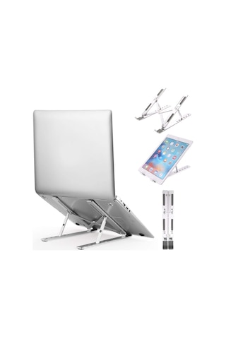 Macbook Pro 13" 2020 Katlanabilir Taşınabilir Metal Stand 7 Kademeli