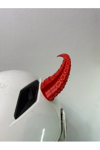 Motor & Motosiklet Kırmızı Viking Boynuz Kask Dış Aksesuarı Diğer