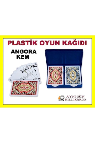 Angora Kem Plastik Oyun Kağıdı Marka İskambil Kağıdı Çift Deste