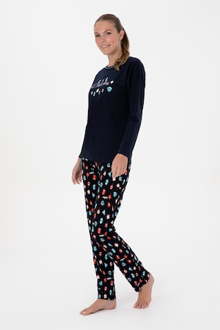U.S. Polo Assn. Kadın Lacivert Yılbaşı Temalı Pijama Takımı 50318896-VR033