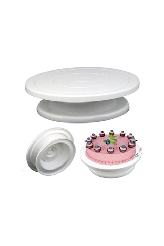 Mavi Dıy Kek Pikap Pişirme Silikon Kalıp Kek Plaka Dönen Yuvarlak Kek Dekorasyon Araçları Döner Masa Pasta Malzemeleri Kek Standı Mavi